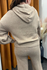 mocha monday knit hoodie