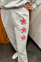 star spangled patched joggers