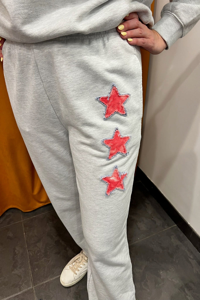 star spangled patched joggers