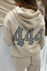 444 angels above fleece hoodie