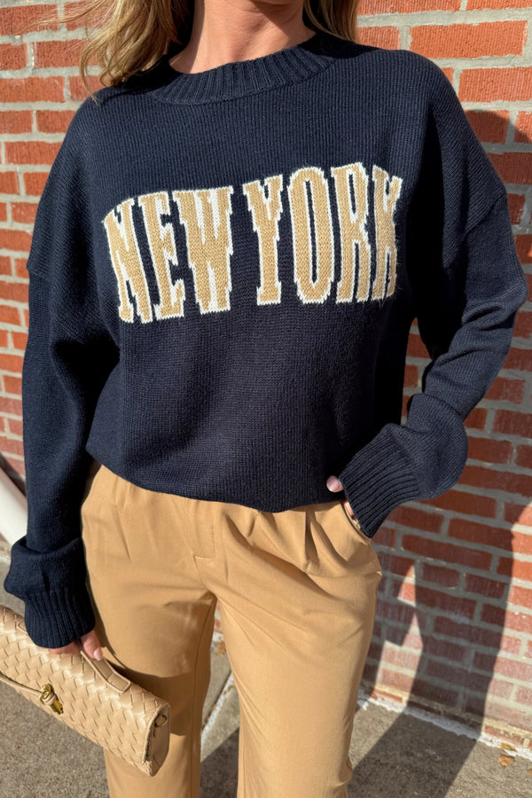 new york, new york knit sweater