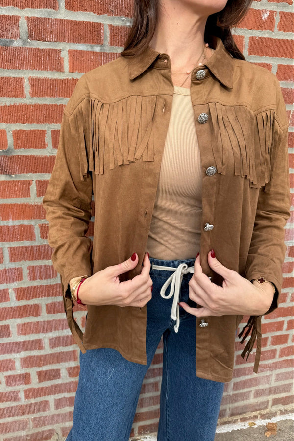 cowgirl chic suede fringe jacket
