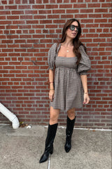 dallas gingham mini dress