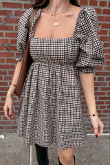 dallas gingham mini dress