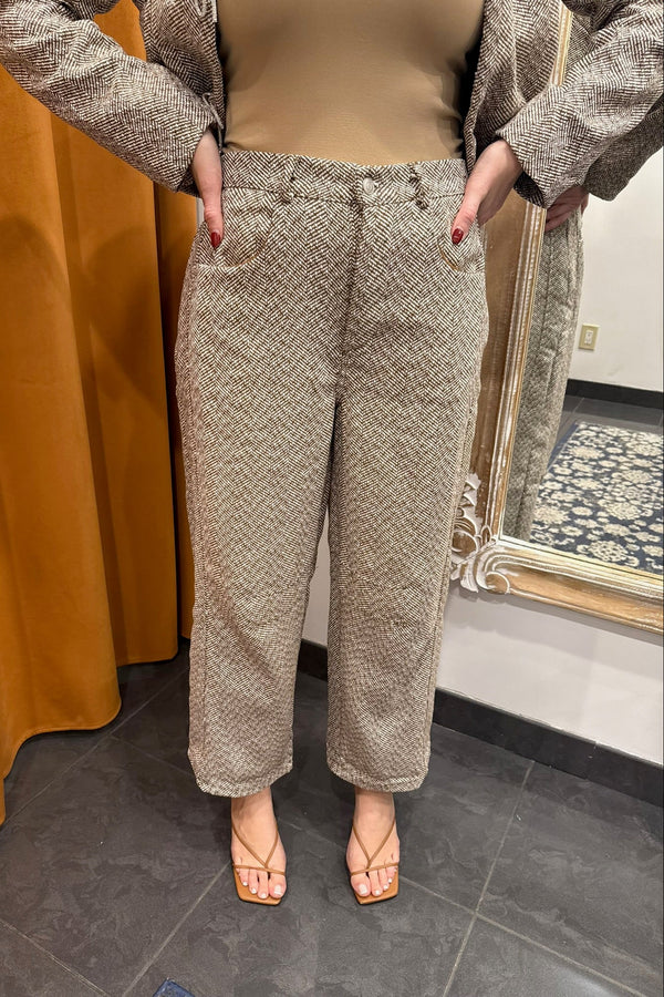 so chic herringbone barrel pants