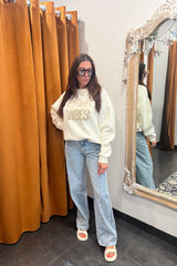 all the good vibes ivory sweatshirt