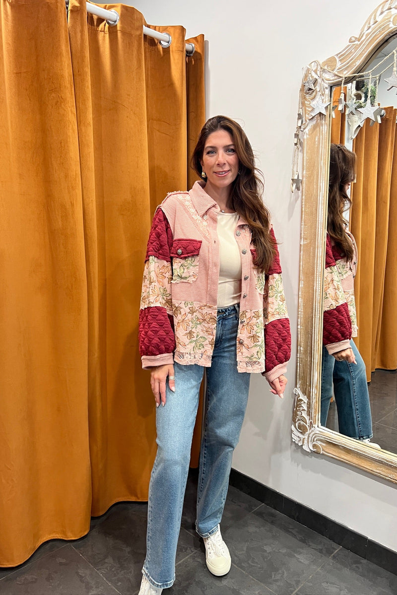 prickly pear quilted jacket