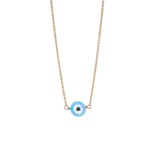 azure evil eye necklace - small pendant