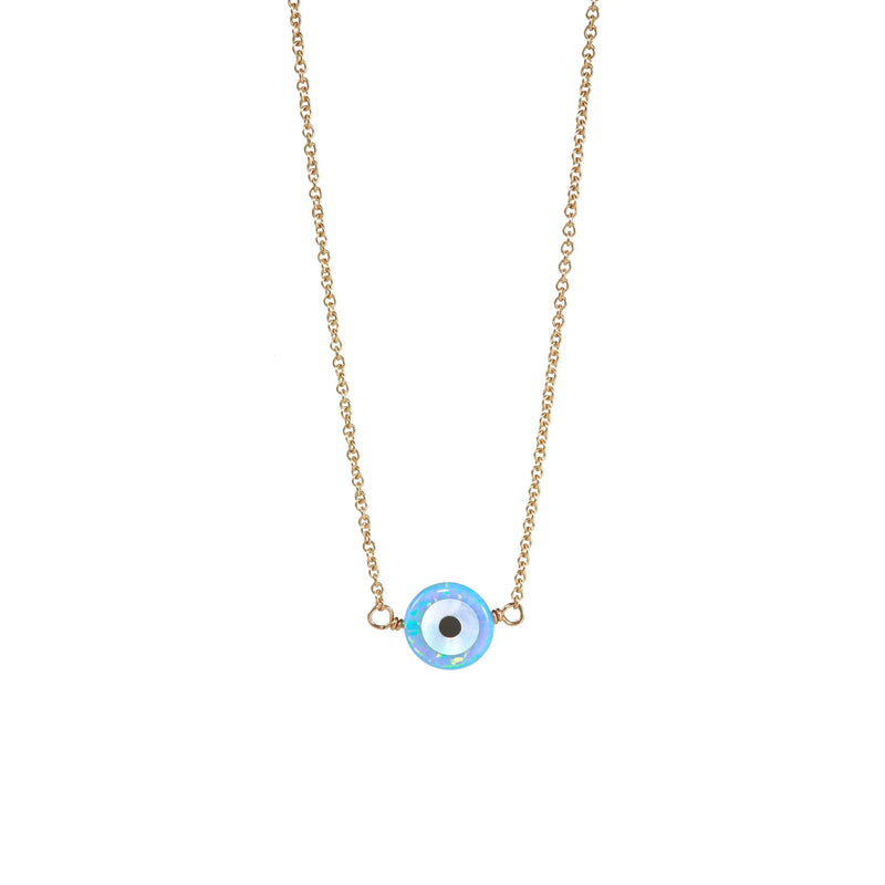azure evil eye necklace - small pendant