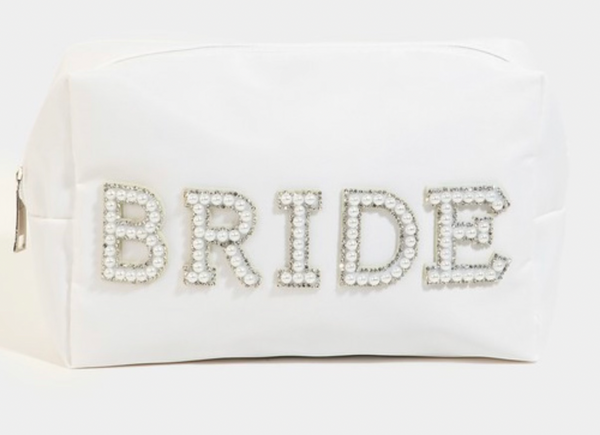 bride cosmetic case - white