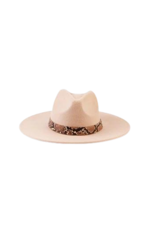 lexi snake trim wool fedora