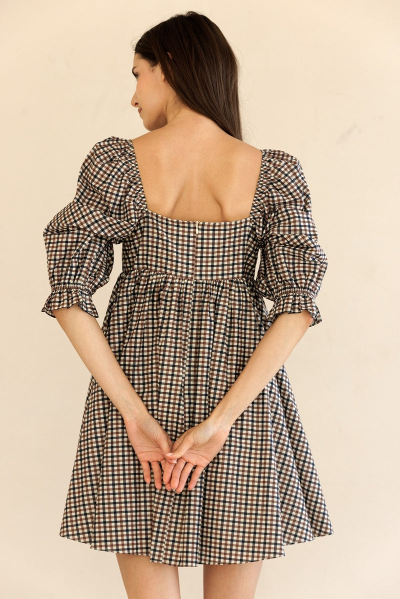 dallas gingham mini dress