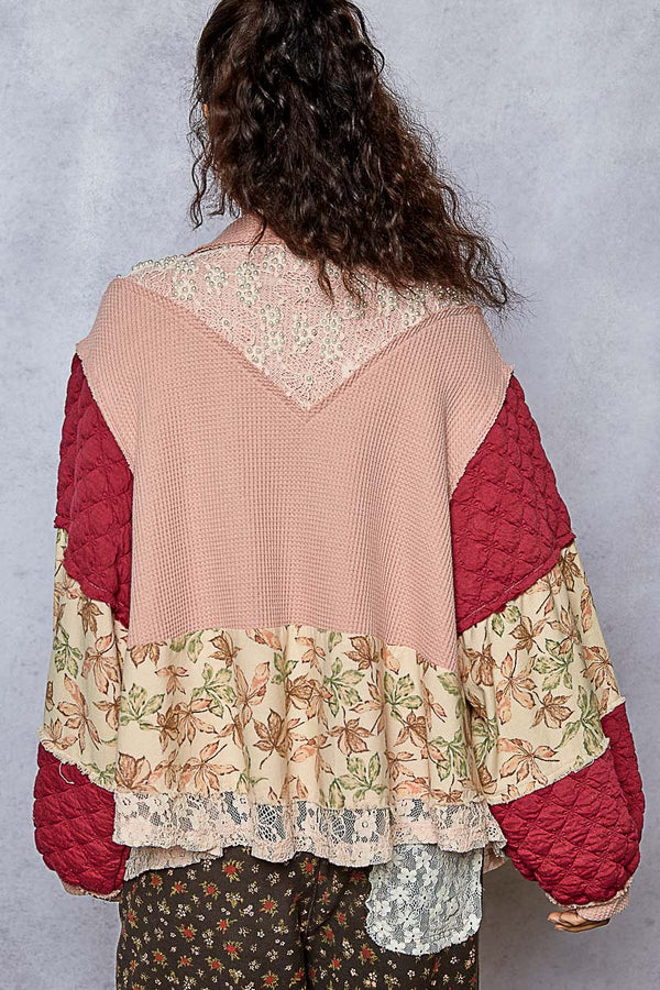 prickly pear quilted jacket