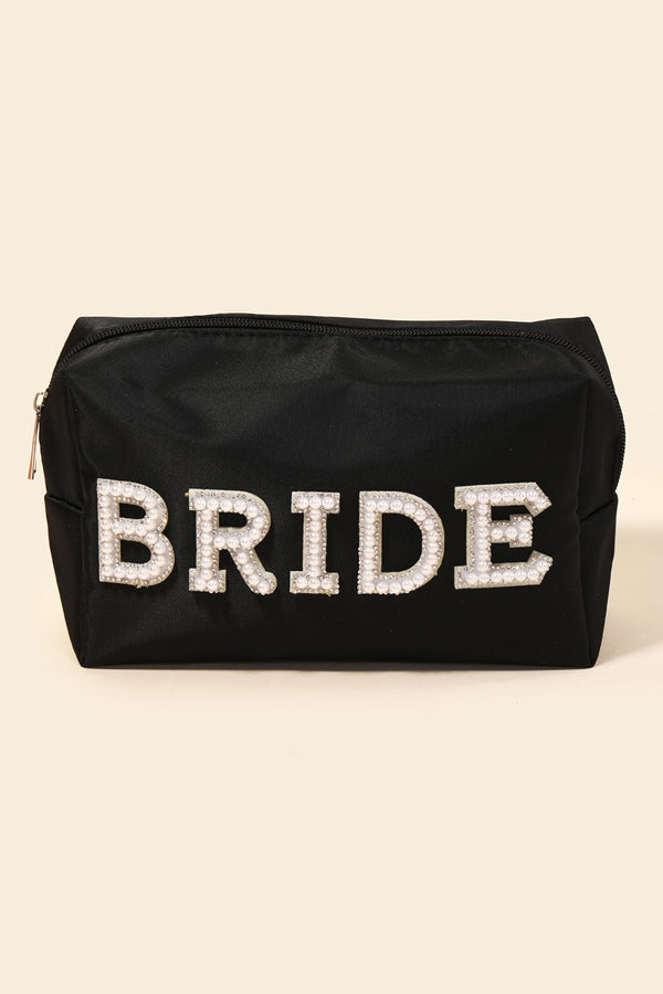 bride cosmetic case - black