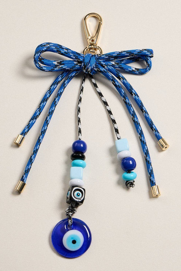 evil eye beaded key chain bag charm