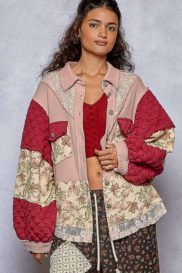 prickly pear quilted jacket
