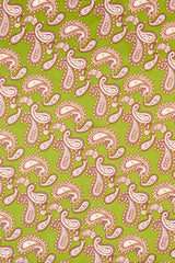 Classic Paisley Satin Bandana -Olive