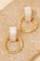 gold irridescent hoops