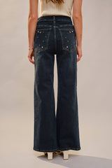 Charmed High Waist Wide Leg Denim Jeans
