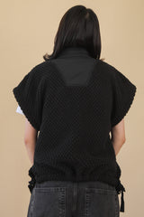 motorsport woven vest- black