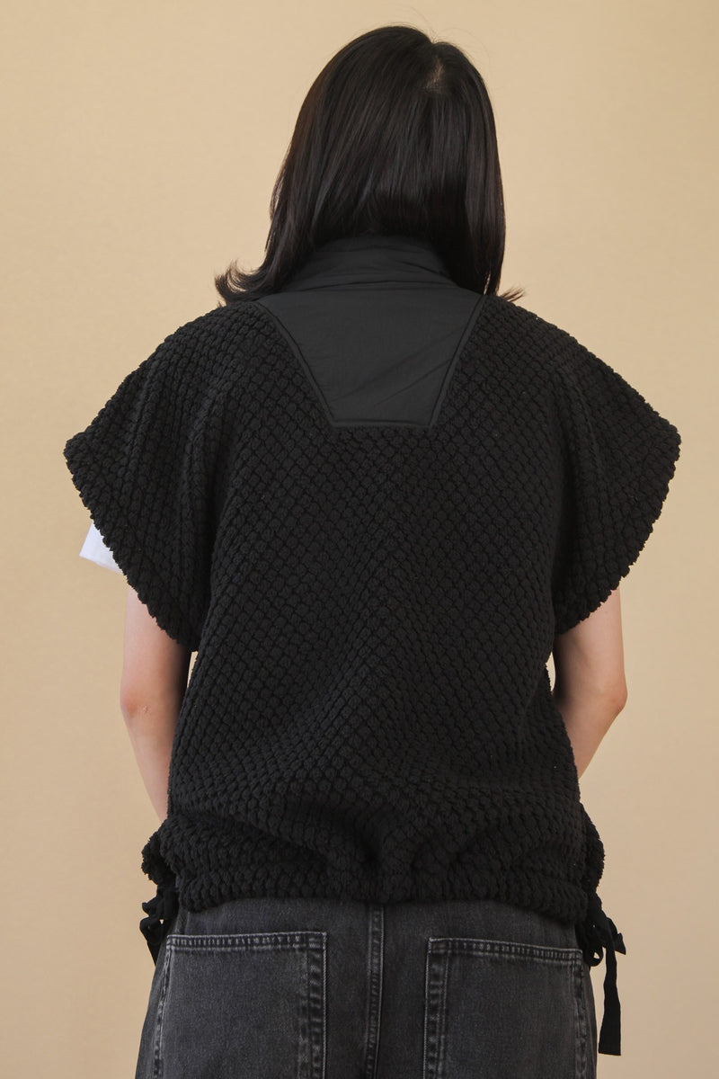 motorsport woven vest- black