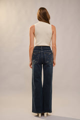 Charmed High Waist Wide Leg Denim Jeans