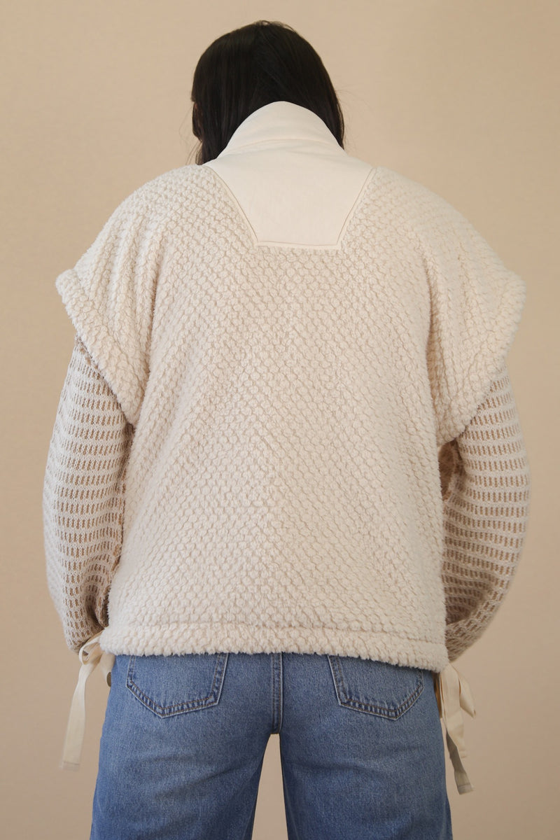 motorsport woven vest- ecru