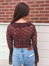 side of lace top