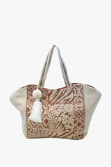 serena printed cotton tote bag