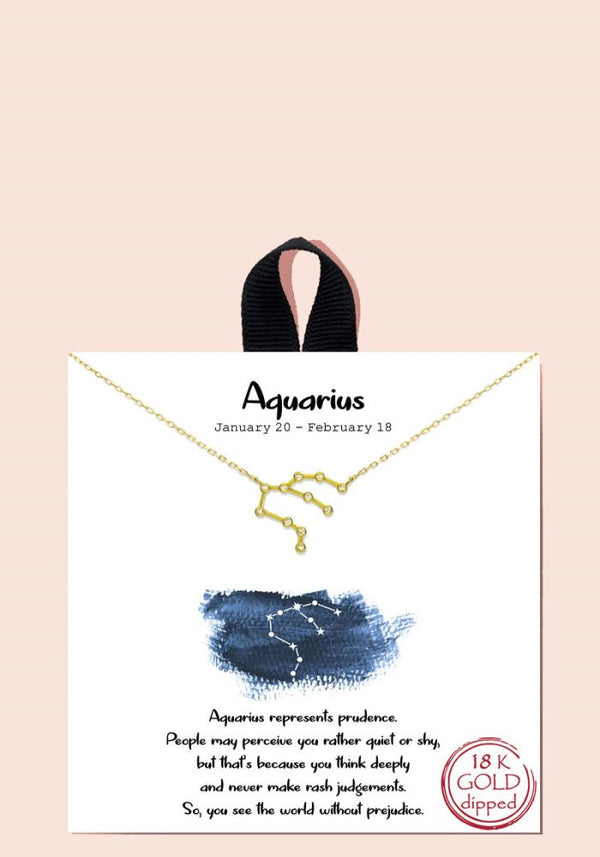 aquarius zodiac star necklace