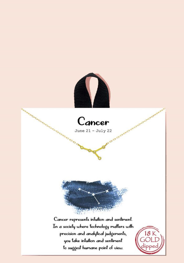 cancer zodiac star necklace