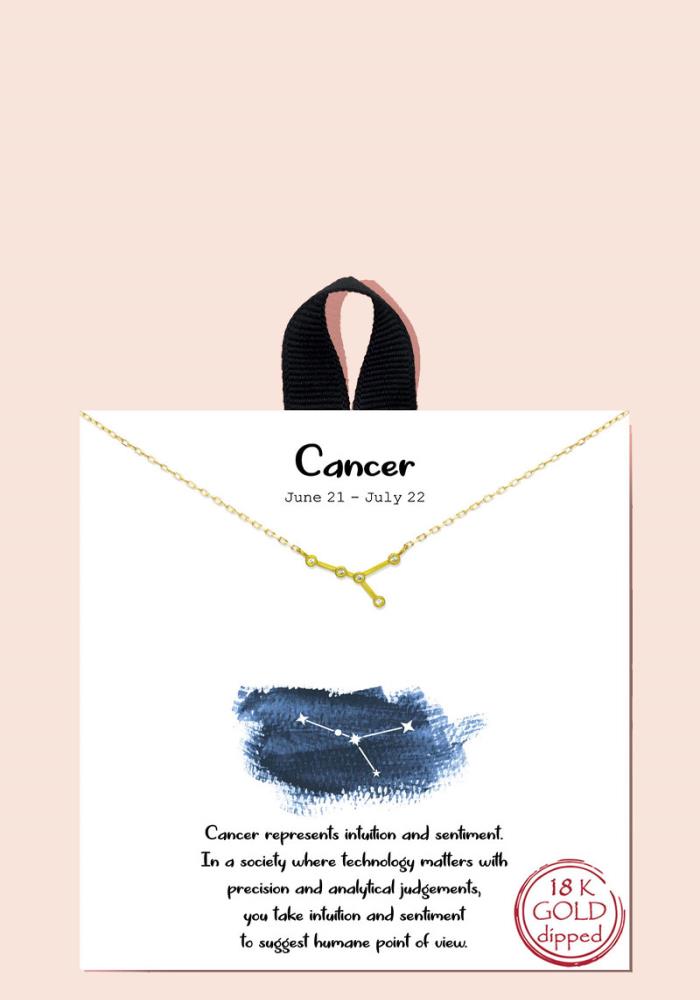 cancer zodiac star necklace