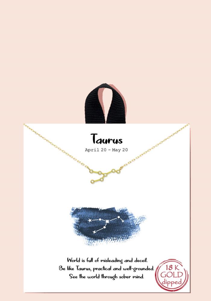 taurus zodiac star necklace