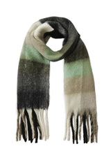 color me green scarf with fringe
