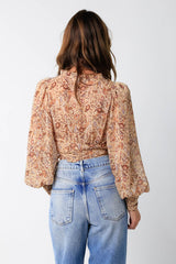 center of attention fall floral top