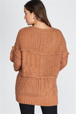 dirty chai knit long sleeve cardigan