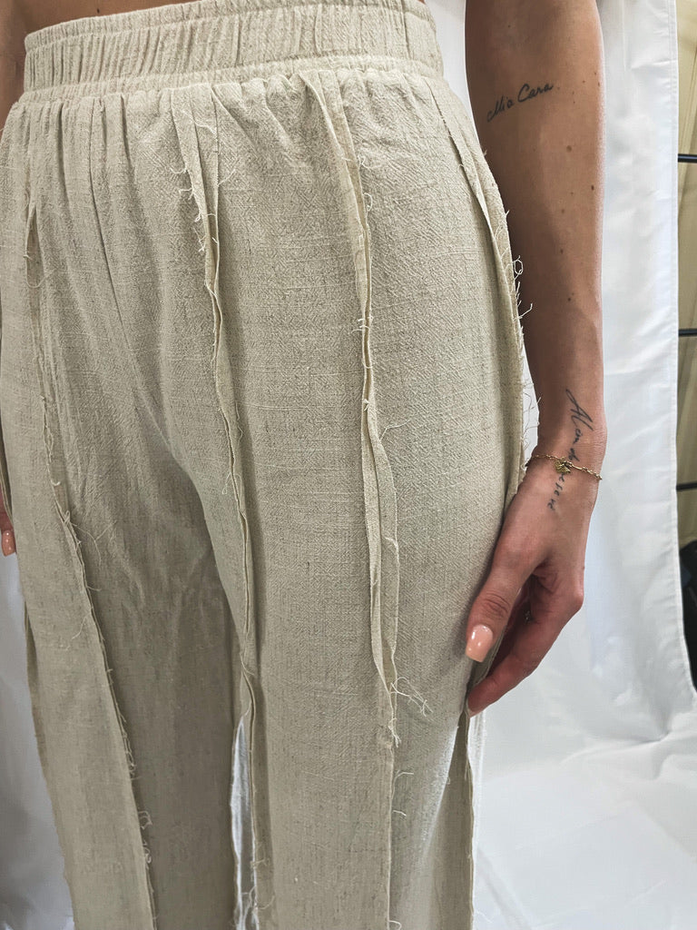 rough around the edges linen pants