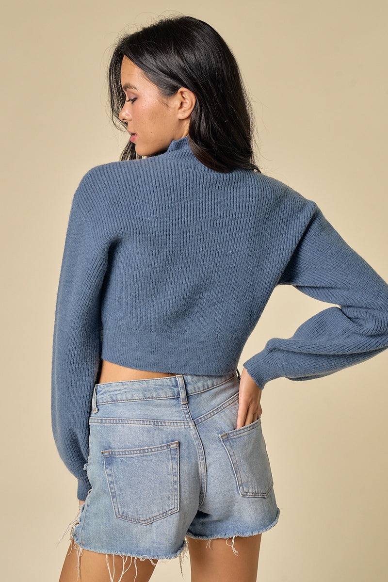 say it ain't so mock neck sweater