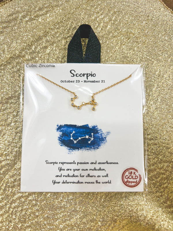 scorpio zodiac star necklace