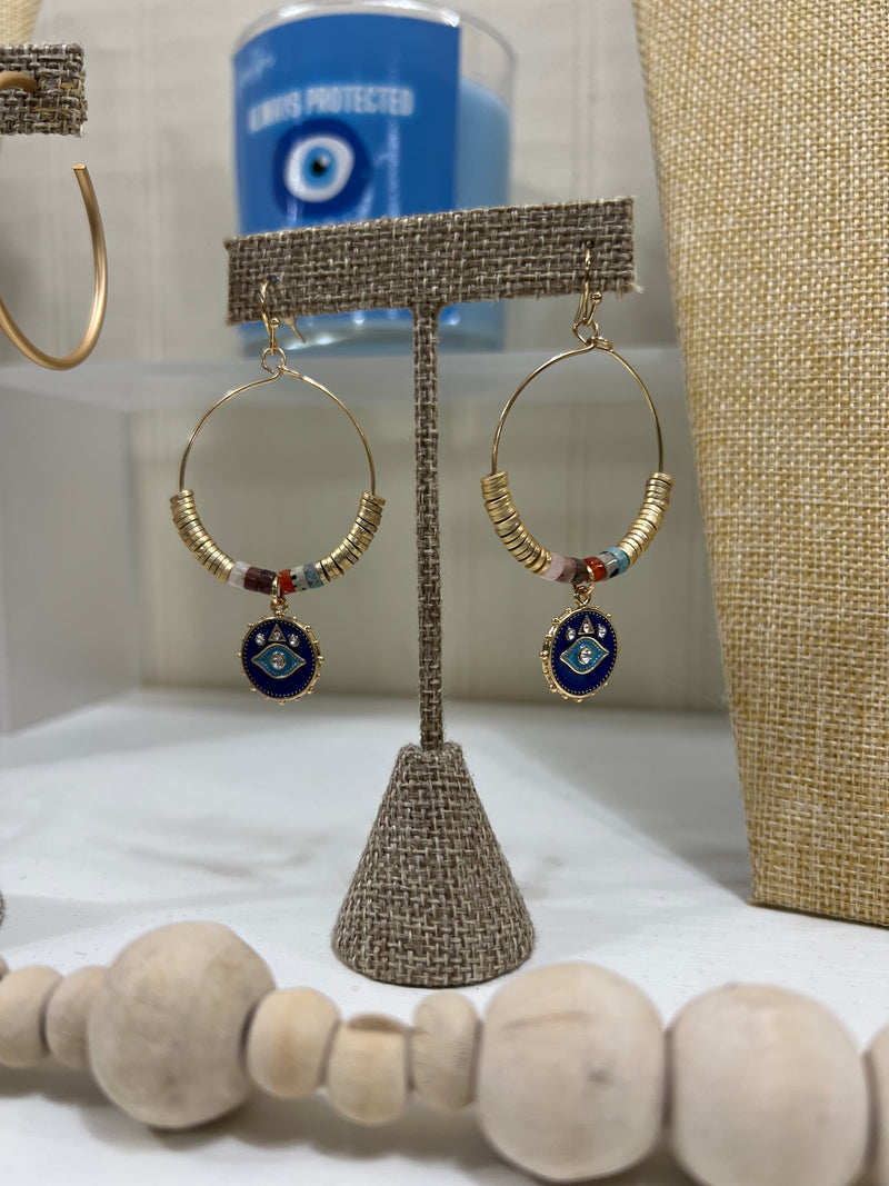 the blue eyed earrings