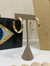 pyramid gold hoops