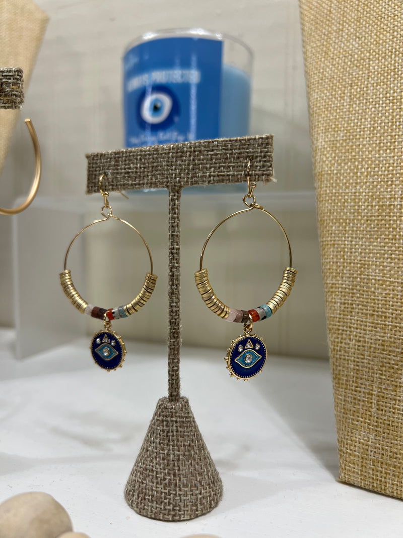 the blue eyed earrings