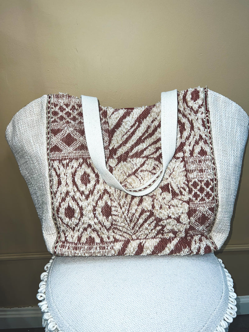 serena printed cotton tote bag