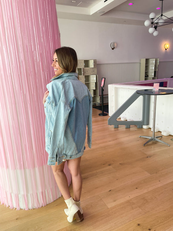 show me love denim jacket