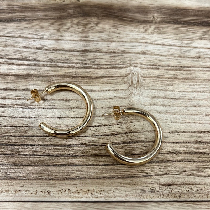 thic gold dipped hoops